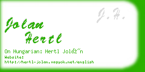 jolan hertl business card